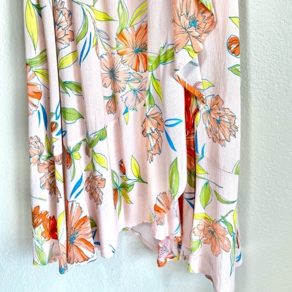 Smocked Maxi Dress Off The Shoulder Floral Pattern Print Boho - Picture 10 of 11